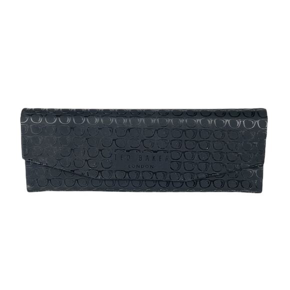 Ted Baker London Triangle Glasses Case and Cleaning Cloth Black - Picture 5 of 5